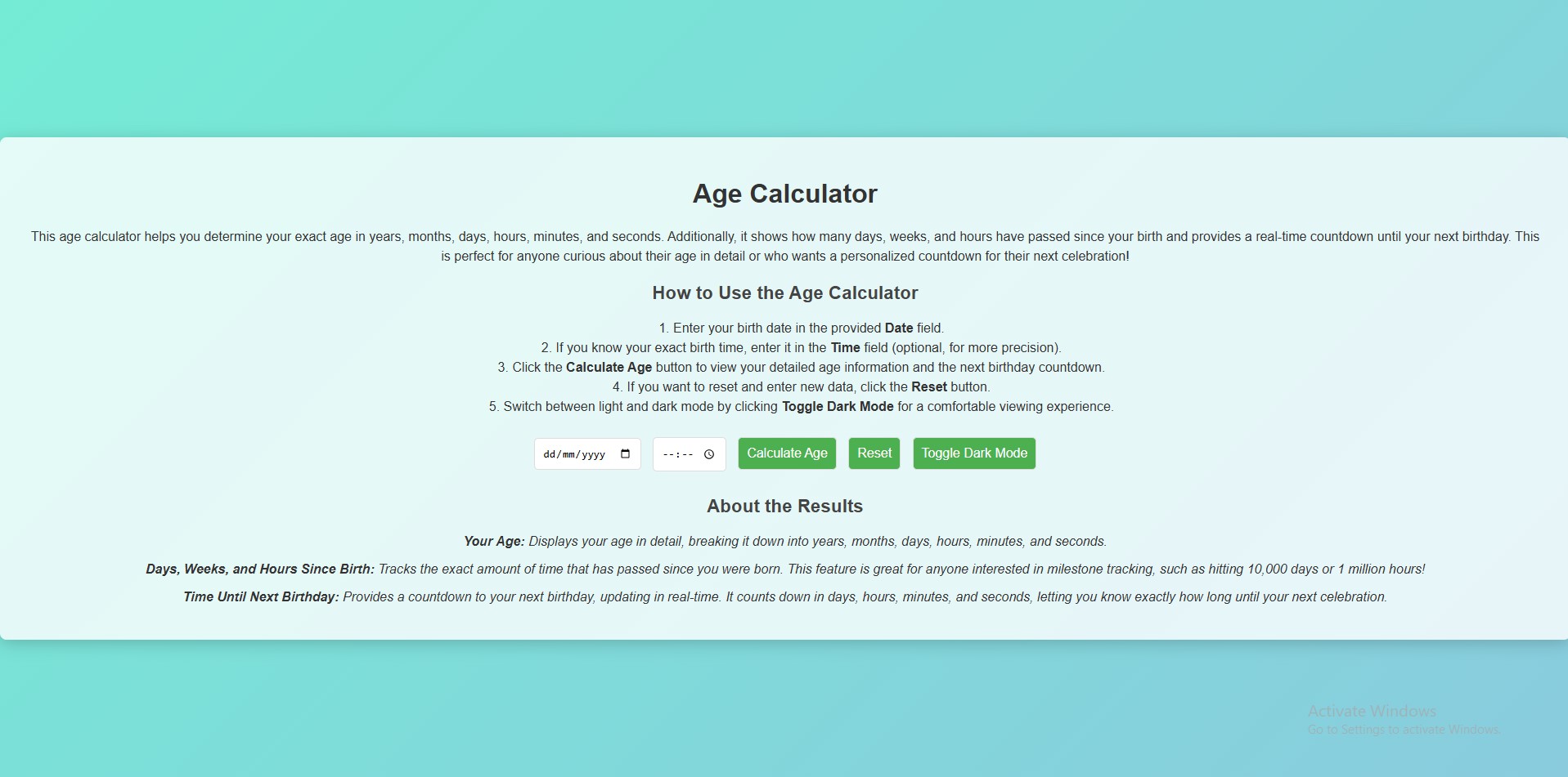 Age Calculator
